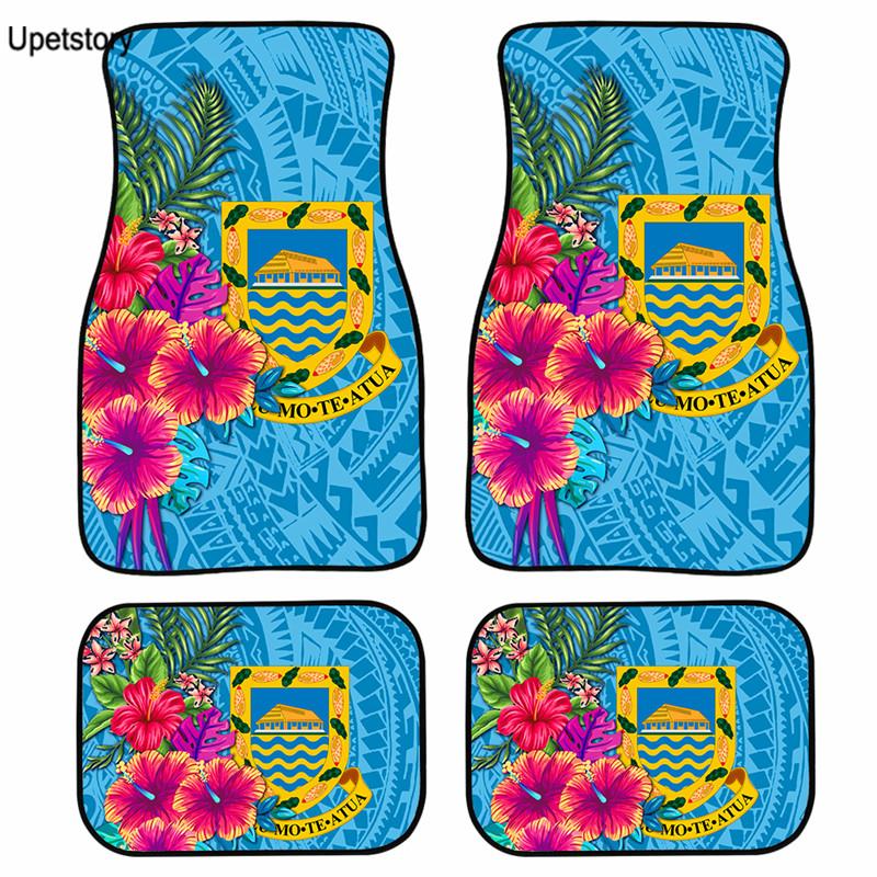 

Upetstory Arrival Polynesian Tuvalu Pattern Dustproof Vehicle Accessorie Car Front And Rear Carpet Floor Mats Anti-slip Carpets
