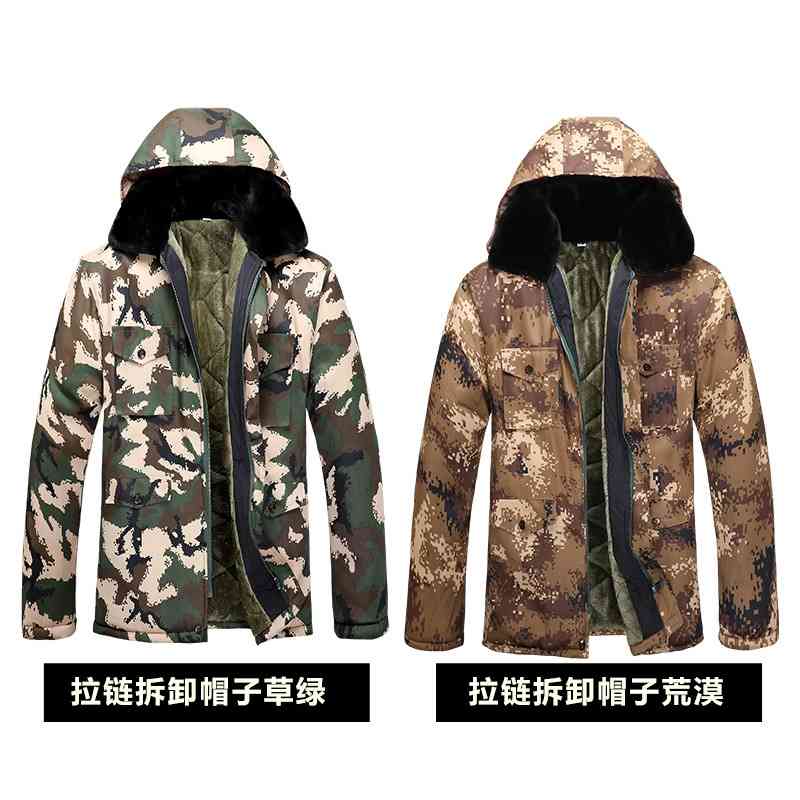 

New autumn winter men's and women's hooded cotton padded jacket, Camouflage