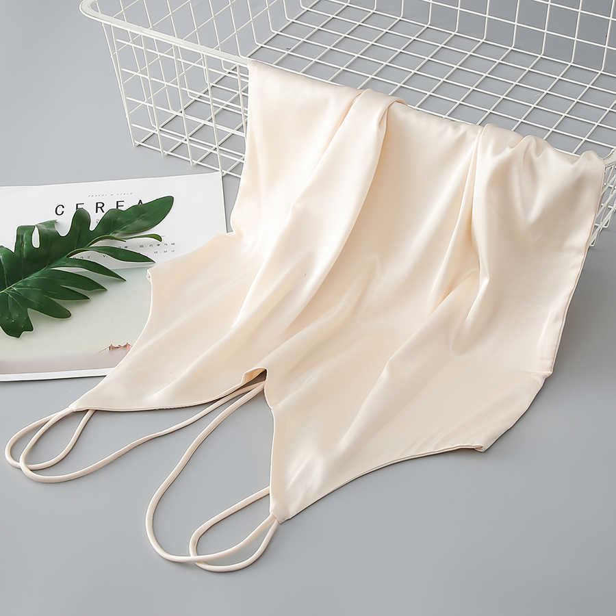 

Summer Satin Silk Tank Tops Female Sexy Strap Basic Spaghetti Strap Tops Women Sleeveless Camisole Camis Vest Black White 210604