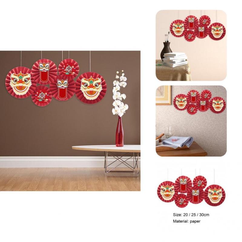 

Gift Wrap 1 Set Paper Fan Decoration Symmetrical Symbolize Happiness