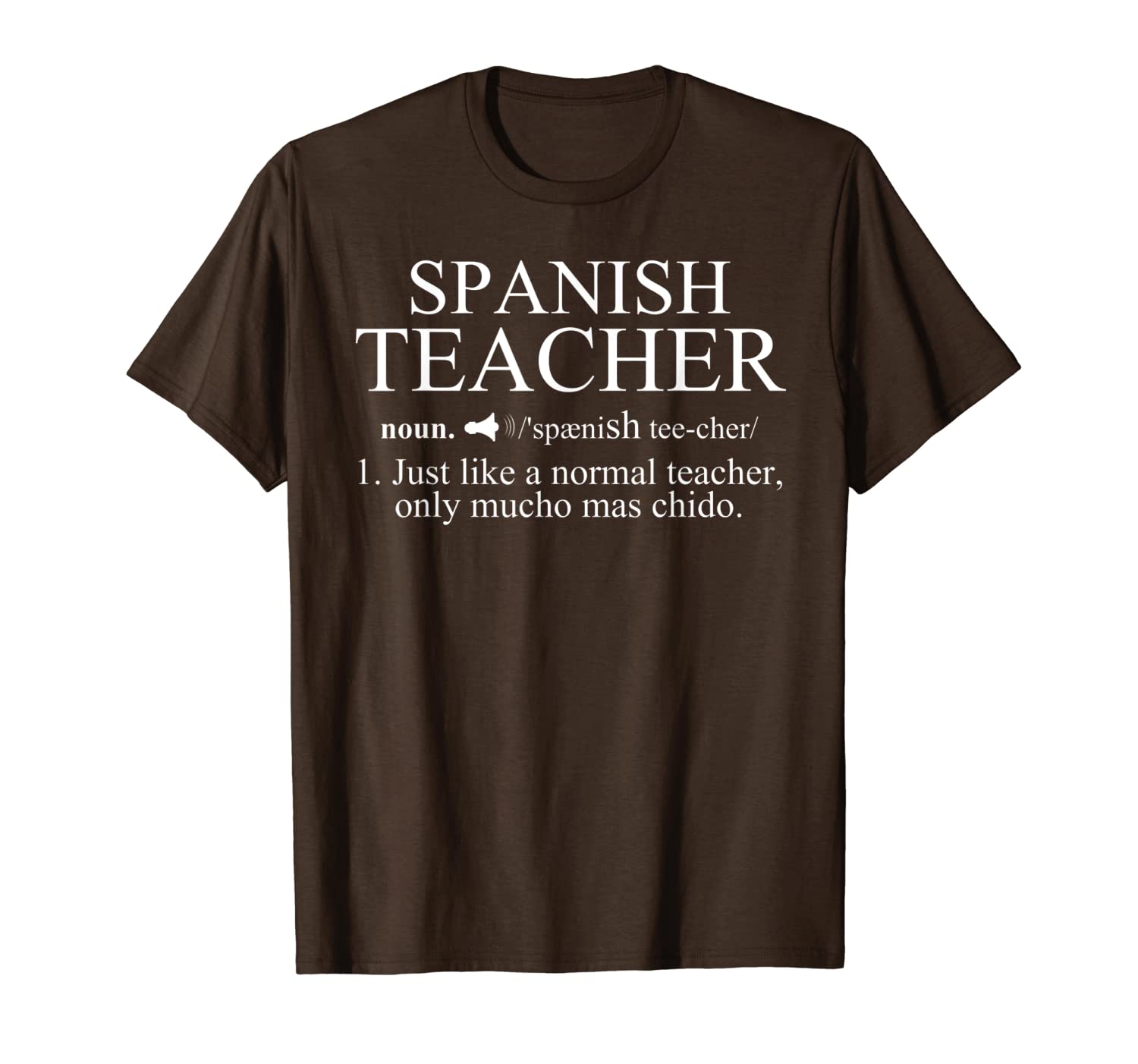 

spanish teacher funny nuon definition school teacher t-shirt, White;black