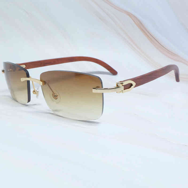 

Factory Direct Price Mens Rimless Wooden Summer Shades Color Craved Wood Sunglass for Women Gafas De Sol X3PN