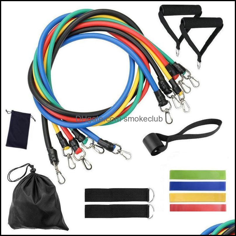 

Resistance Equipments Supplies Sports & Outdoorsresistance Bands Fitness Equipment Aessories Set 11-17Pcs Kit Exercise Elastics For Training