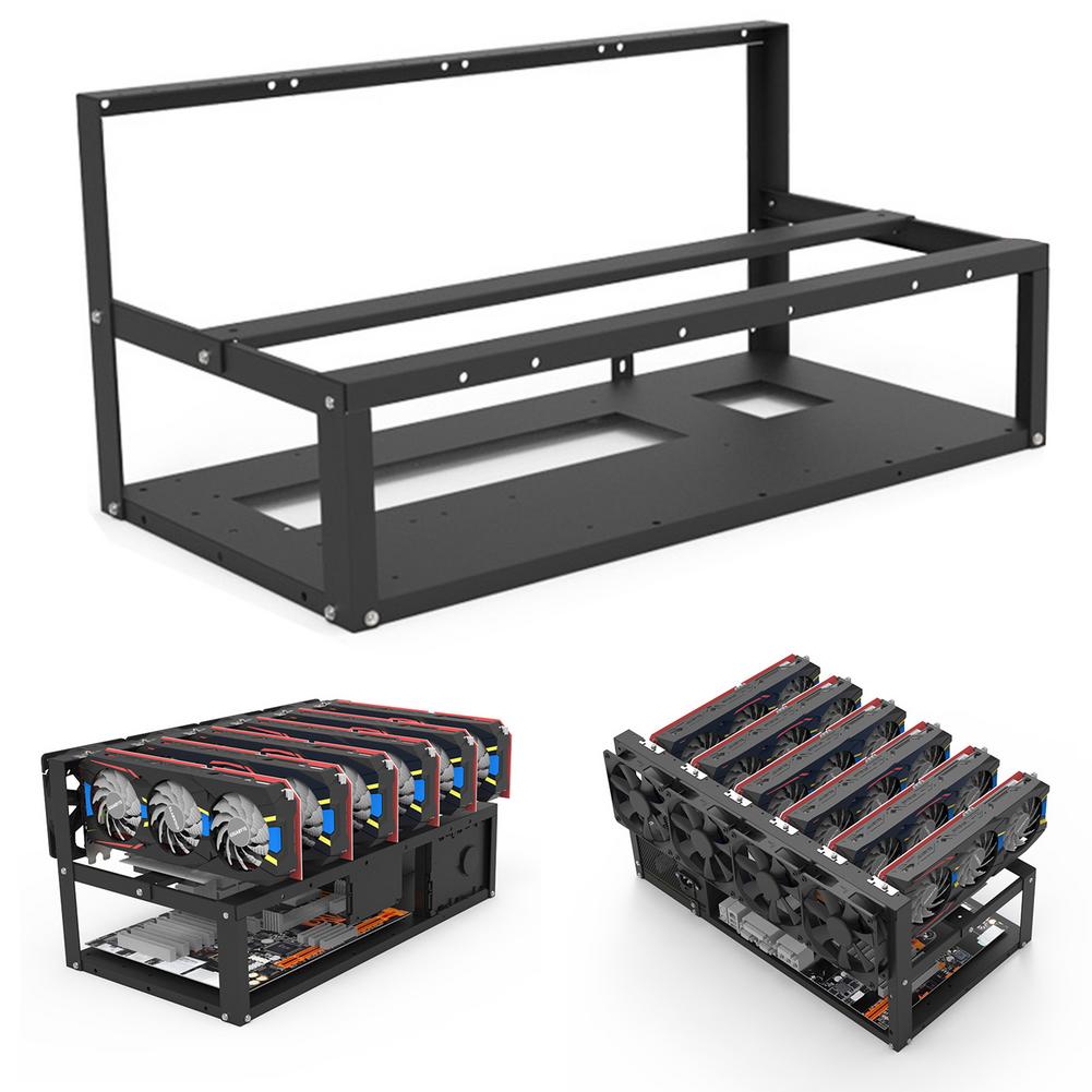 

In stock! 6GPU Open-pit Mining Machine Frame Case Mining Coin Ring Support Bracket Case FrameMining case Mining Rack