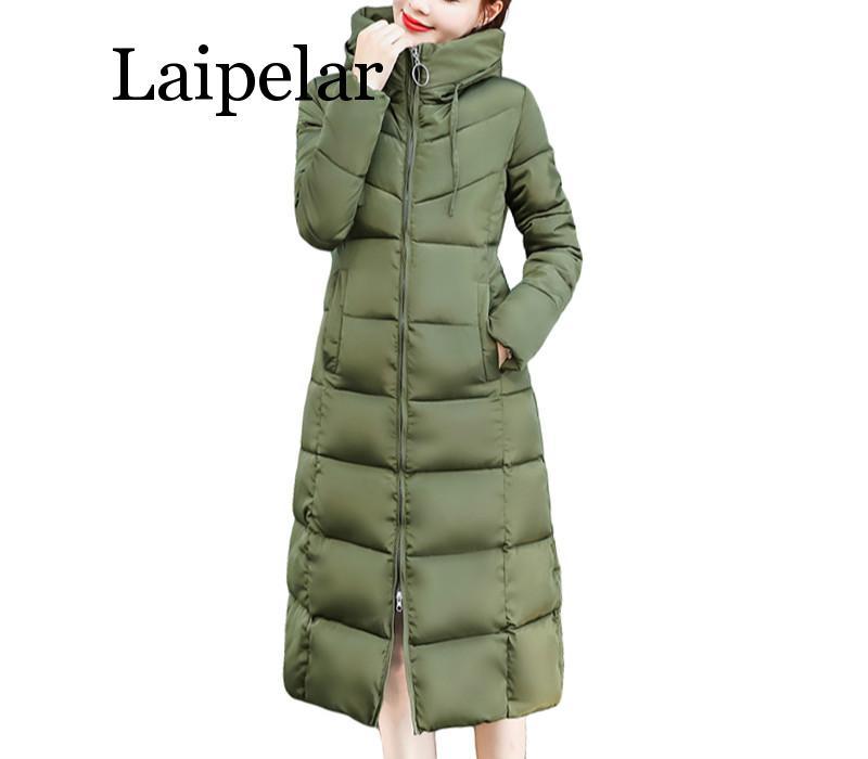 

Women's Trench Coats Laipelar Fashion Plus Size Solid Slim Women Winter Hooded Coat Thick Down Parka Long Female Cotton Jacket Outwear, Tan;black