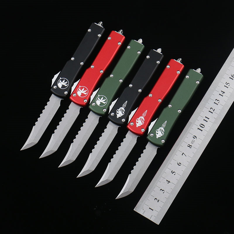 

Microtech UTX70 knives Hellhound UTX-70 Combat tactical knife D2 steel Blade 6061-T6 Aviation aluminum alloy handle Outdoor camping survival EDC tool