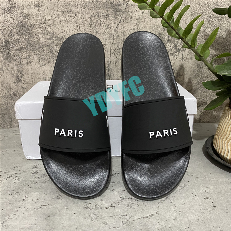

2021 High Quality Men Women Slippers Slide Summer Fashion Wide Flat Sandals Indoor Flip Flop With Box Size -46, Customize