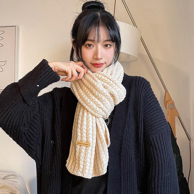 

Scarves Aldult Thick Warm Winter Scarf For Women Solid Fashion Knitted Shawl And Wraps Men Long Cachecol Unisex Luxury Foulard