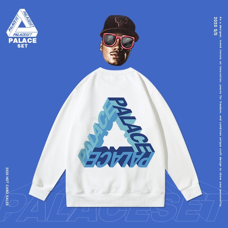 

Palace set brand round neck sweater men's spring and autumn thin coat loose couple's top fashion, Black