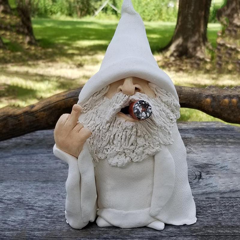 

Smoking Wizard Big Tongue Gnome Naughty Garden For Lawn Ornaments Indoor Or Outdoor Decorations Decoration