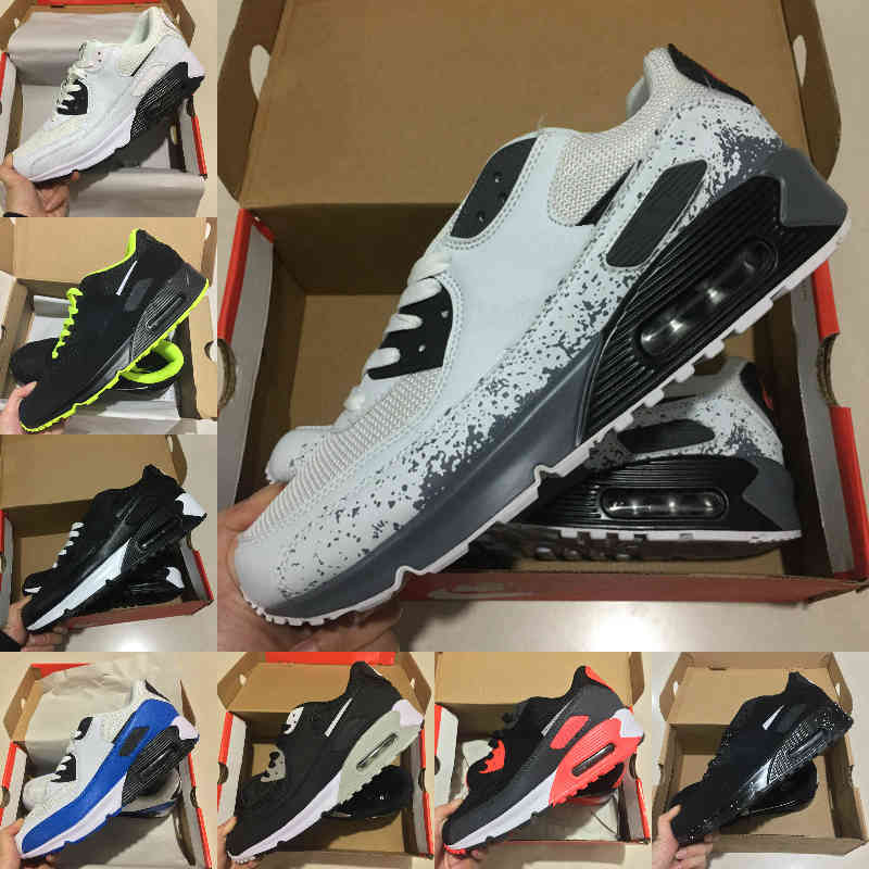 

High Quality 2021 New Airs Cushion 90 Running Shoes Cheap Men Women Black White 90s Classic Airs Designers Trainer Outdoor Sports Shoe T112