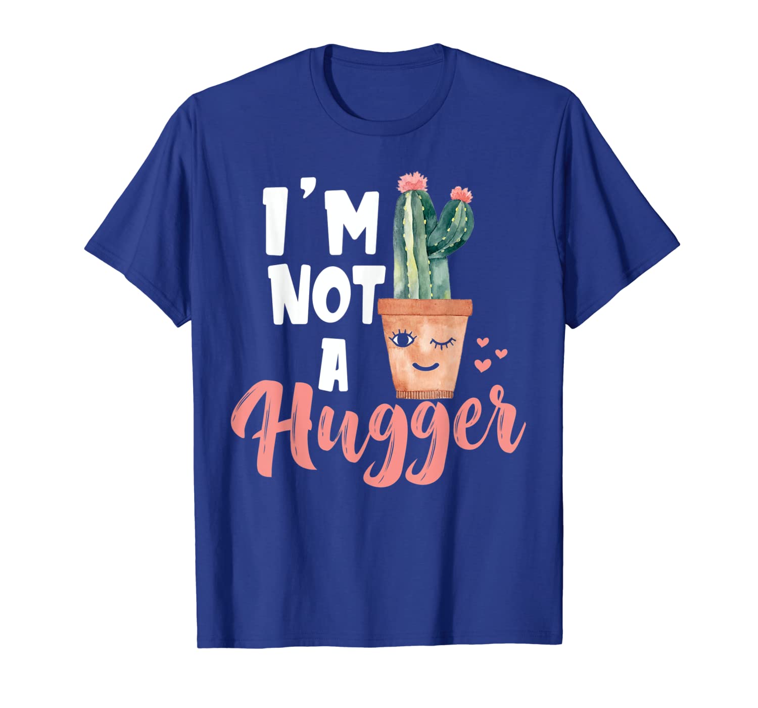 

i'm not a hugger funny cactus t-shirt succulent cactus tee, White;black