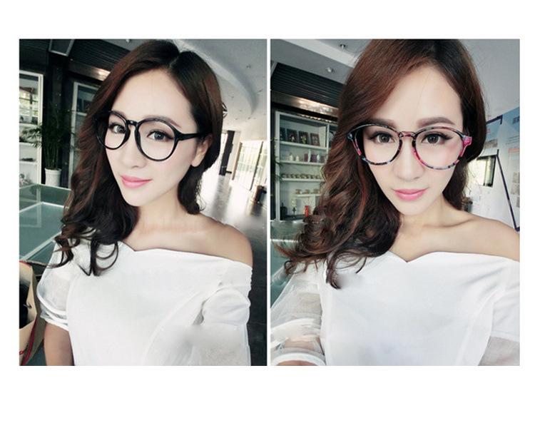 

Fashion Sunglasses Frames Round Eyeglasses Fixing Device Framed Mirror Plain Glasses With Myopia Frame Classic Korean Unisex Solid 2163