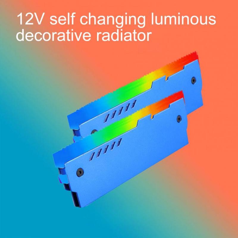 

Universal RGB Light Effect Durable 12V Memory RAM Radiator Heatsink Cooling Vest For Desktop Drop Laptop Pads