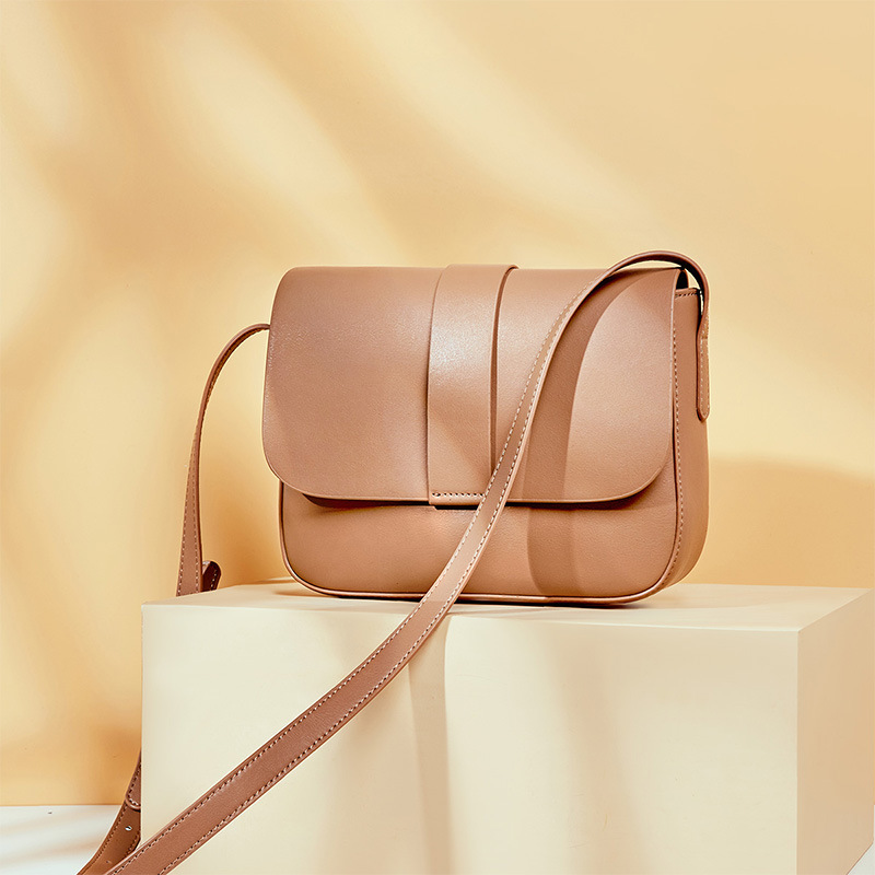 

Cowhide sling bags for Ladies Girls Simple Messenger Bags, Gold