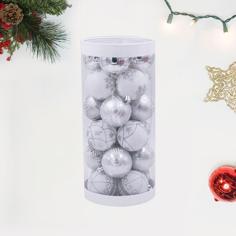 

Party Decoration 24pcs Christmas Painted Balls Hanging Ornament Pendant Tree Layout Decorative Props Gifts For Home