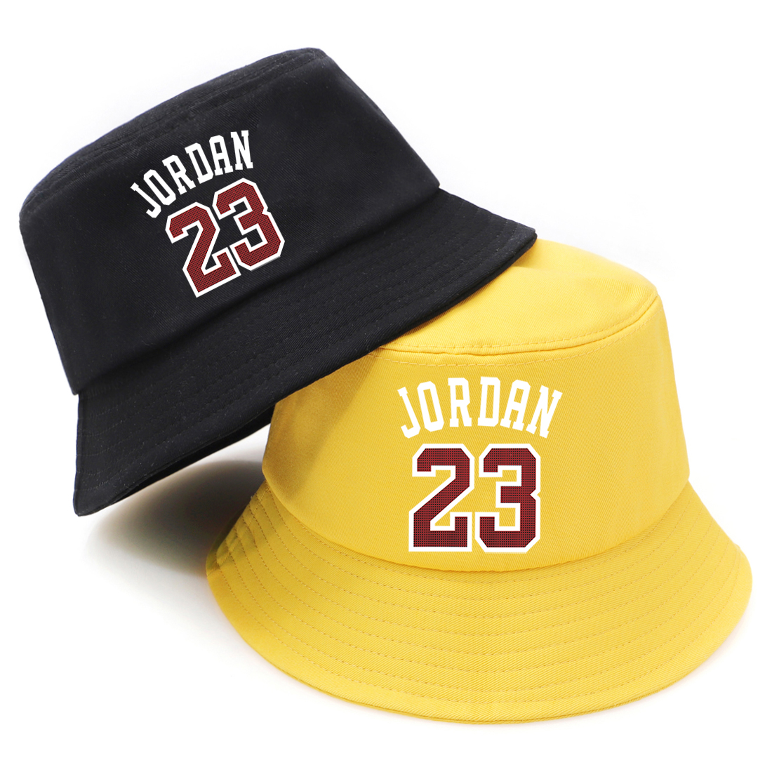 

Summer Bucket Hats Jordan 23 Print Foldable Fisherman Hat Woman Soft Beach Sun Fisherman Cap Man Fashion Soild Panama Bucket Hat, White