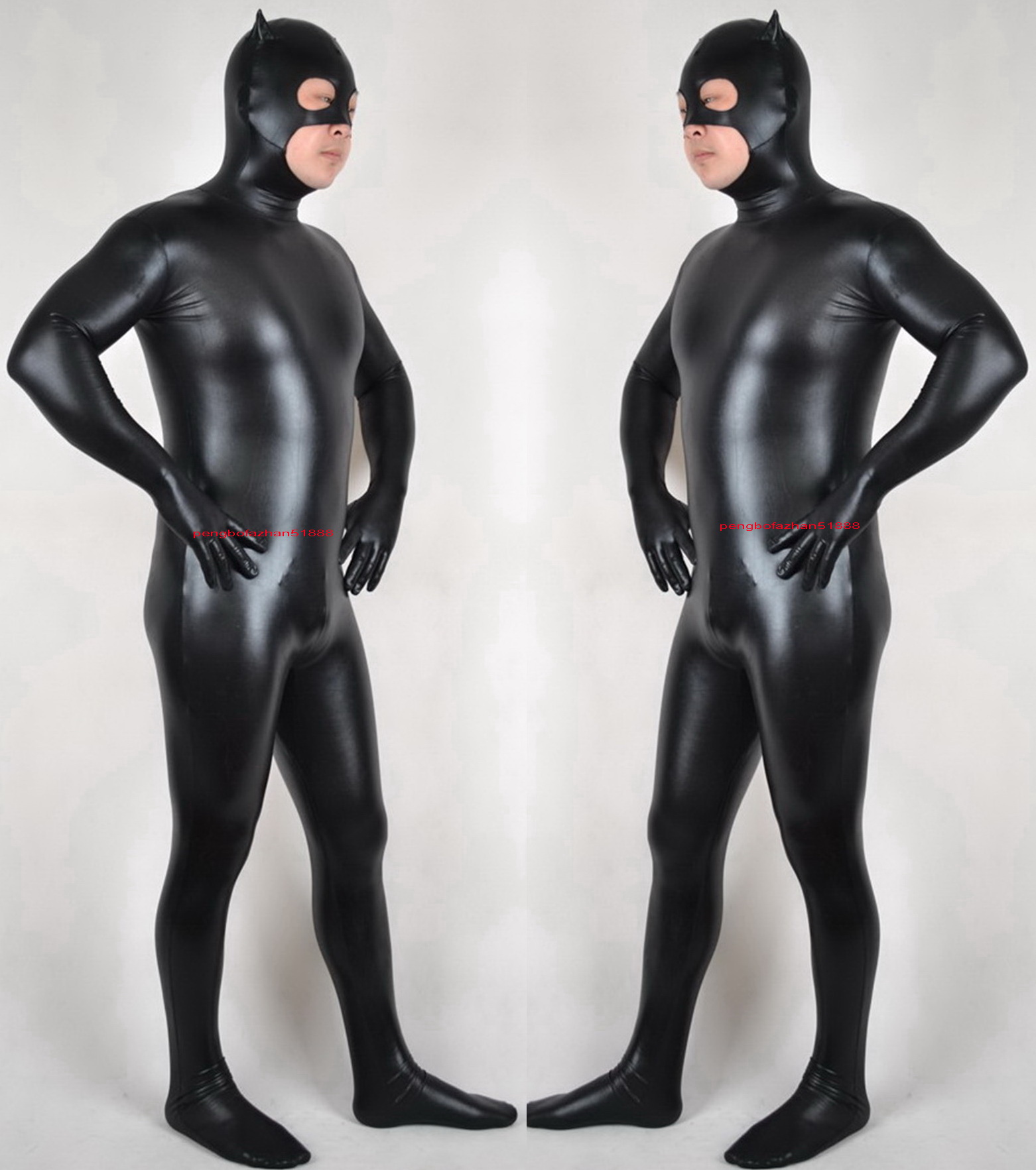 

Black Shiny Lycra Metallic Catwoman Catsuit Costume Unisex Outfit Sexy Women Men Cat Tights Costumes Bodysuit Halloween Party Fancy Dress Cosplay Suit P534