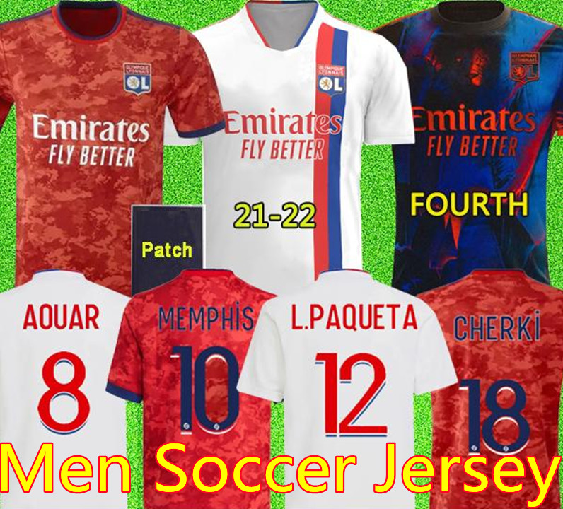 

2021 2022 Maillot Lyon 4TH 20 21 Olympique Lyonnais Soccer Jersey OL digital fourth football shirts TRAORE MEMPHIS men equipment BRUNO G tops, Black;yellow