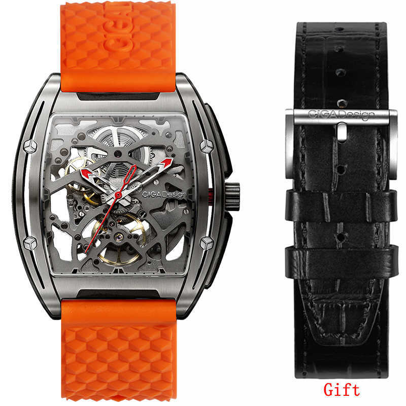 

CIGA Design Watch Z Series Men Mechanical Automatic es Sapphire Wristwatch Top Brand Luxury zegarek meski 210728, Orange