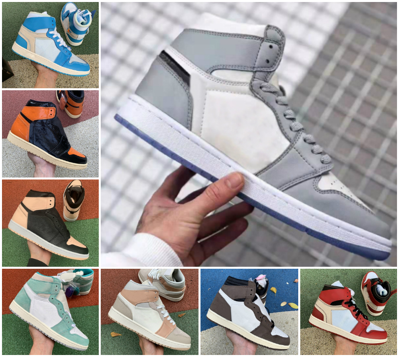 

2021 High 1 OG GS X Men Basketball Shoes Obsidian ASG UNC Crimson Tint Fearless Banned Retroes 1s Chicago White Grey Womens Sports Designer Shoe, A-j1045