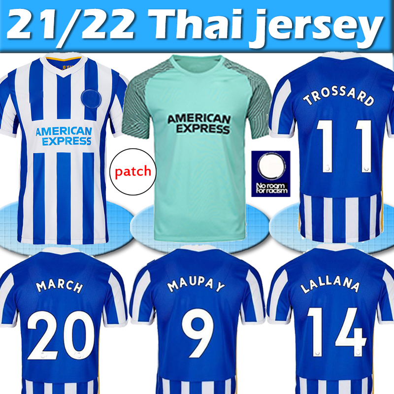 

21/22 HOVE ALBION soccer Jerseys de fútbol Home Maupay Lallana Dunk Fútbol Camiseta SHOPCONNOLLY TROSSARD HOMBRES + NIÑOS Jersey football shirts Uniformes, 21 22 home
