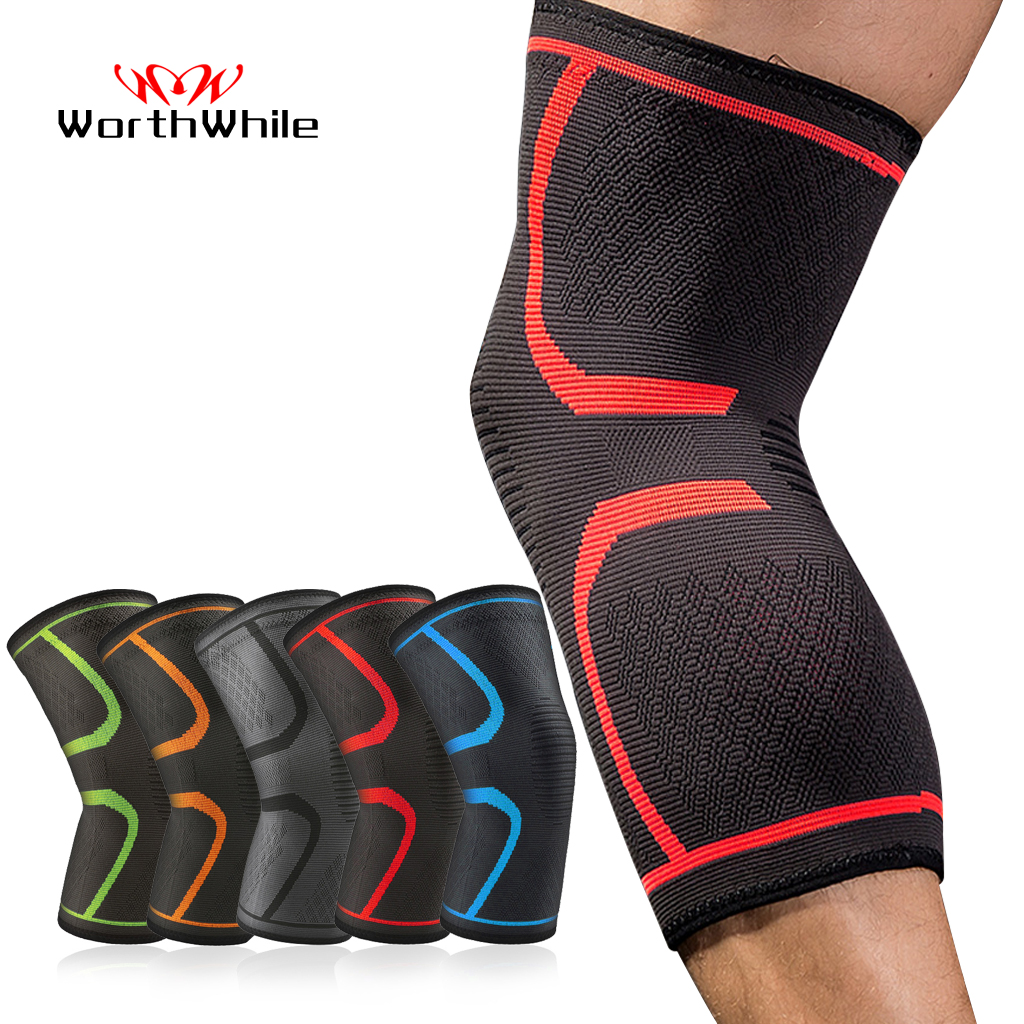 

WorthWhile 1 PC Elastic Knee Pads Nylon Sports Fitness Kneepad Fitness Gear Patella Brace Running Basketball Volleyball Support, 1 piece green