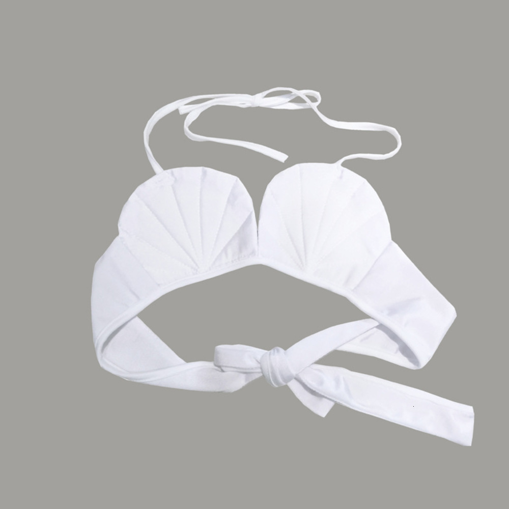 

style swimsuit sling sexy solid shell bikini, Blue