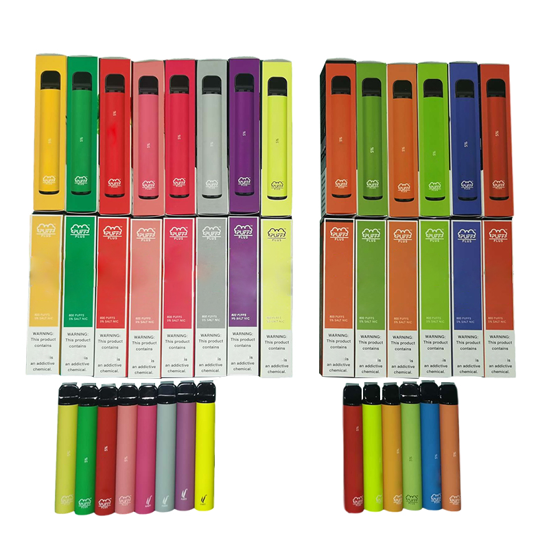 

Puff Plus Disposable Vape E-cigarettes Device Pod Kit 800 puffbars 3.2ml Cartridges Pen Puffbar Vapes Cart Packaging