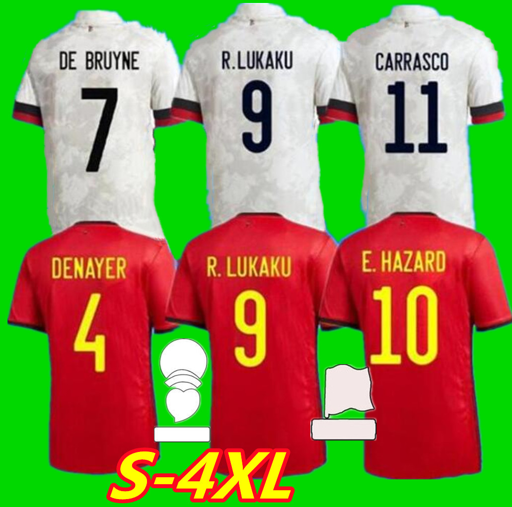 

S-4XL 2021 2022 Belgique Soccer Jersey Football Uniformes 21 22 Homme Enfants Batshuayi Carrasco Lukaku Hazard de Bruyne H.Vanaken Tielemans, Black;yellow