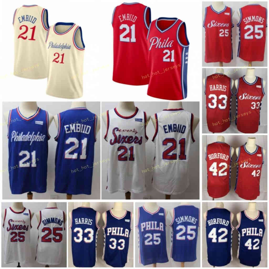 

Allen 3 Iverson College Jerseys Joel 21 Embiid Al 42 Horford 33 Harris Men Basketball Ben 25 Simmons Retro 2021 City PhiIadeIphia, As