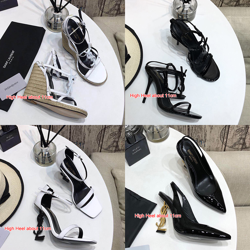 

SYL Women Hight Heel 11cm Sandals In Paris Slides Slippers Size 35-41 Fashion Shoes