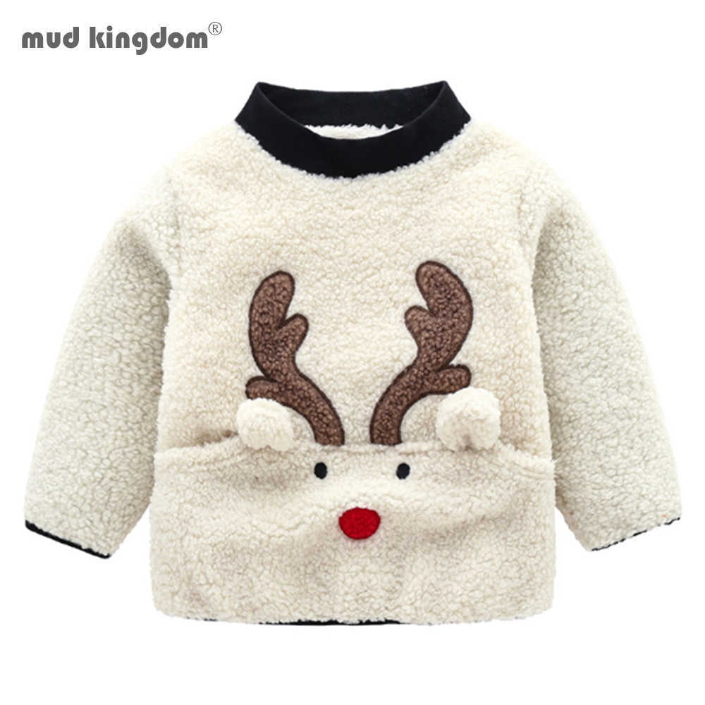 

Mudkingdom Winter Outerwear for Boys Baby Girls Elk Sweatershirt Kids Warm Tops Coat Children Christmas Clothes 210615, Red