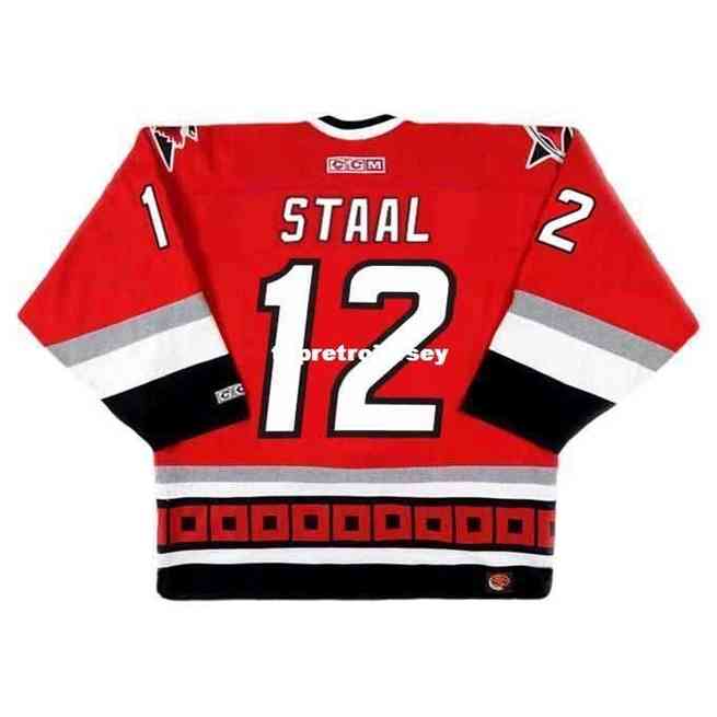 

Wholesale Mens Eric Staal 2003 Ccm Away Cheap Retro Hockey Jersey, Red