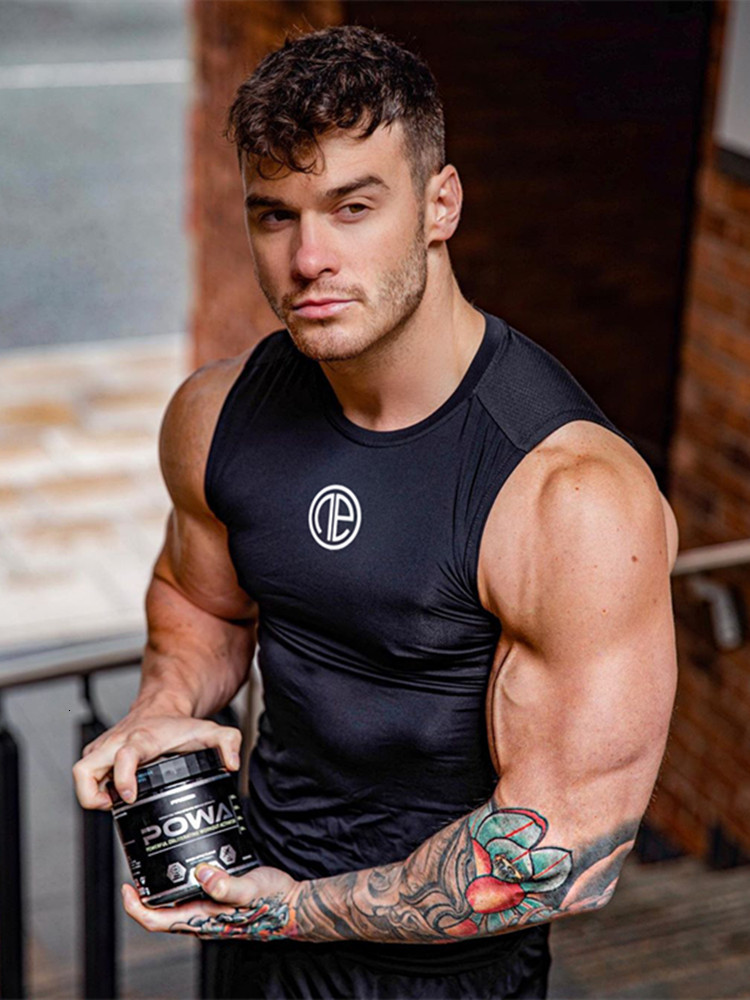 

Men's Vests Tight tank tops Fitness gyms racing training of sleeveless waistcoats rapid breathable fast-breathing sealing sealant runner thin, Black.