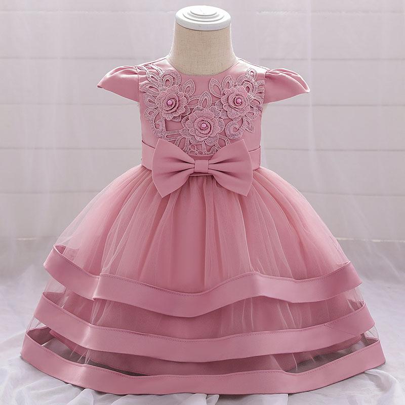

Girl's Dresses Pageant Baby Girl Dress First Birthday For Ceremony Evening Gown Party Wedding Princess 3 9 12 24 Month, Red;yellow