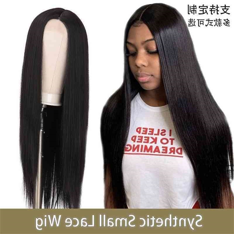 

front New lace women's chemical fiber Long Straight headgear