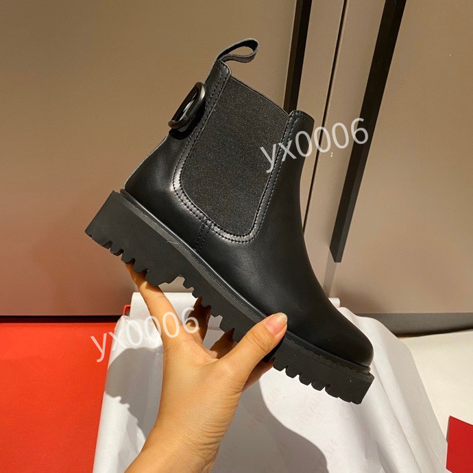 

2022 sheepskin leather chucky Med heel 35-40 Chelsea martin Boots long Booties round toes knee catwalk bottom platforms Muffin base mix colour cx201104, 01