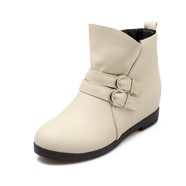 

Boots Big Size Simple Women Shoes Ankle For Ladies Woman Winter, Beige