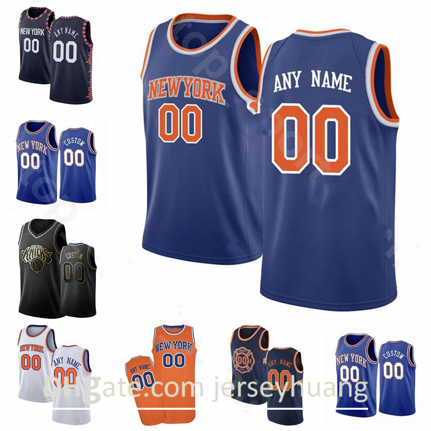 

Screen Print Basketball RJ Barrett Jersey Julius Randle Maurice Harkless Mitchell Robinson Kevin Knox Portis City Finished Earned Edition, Black;red