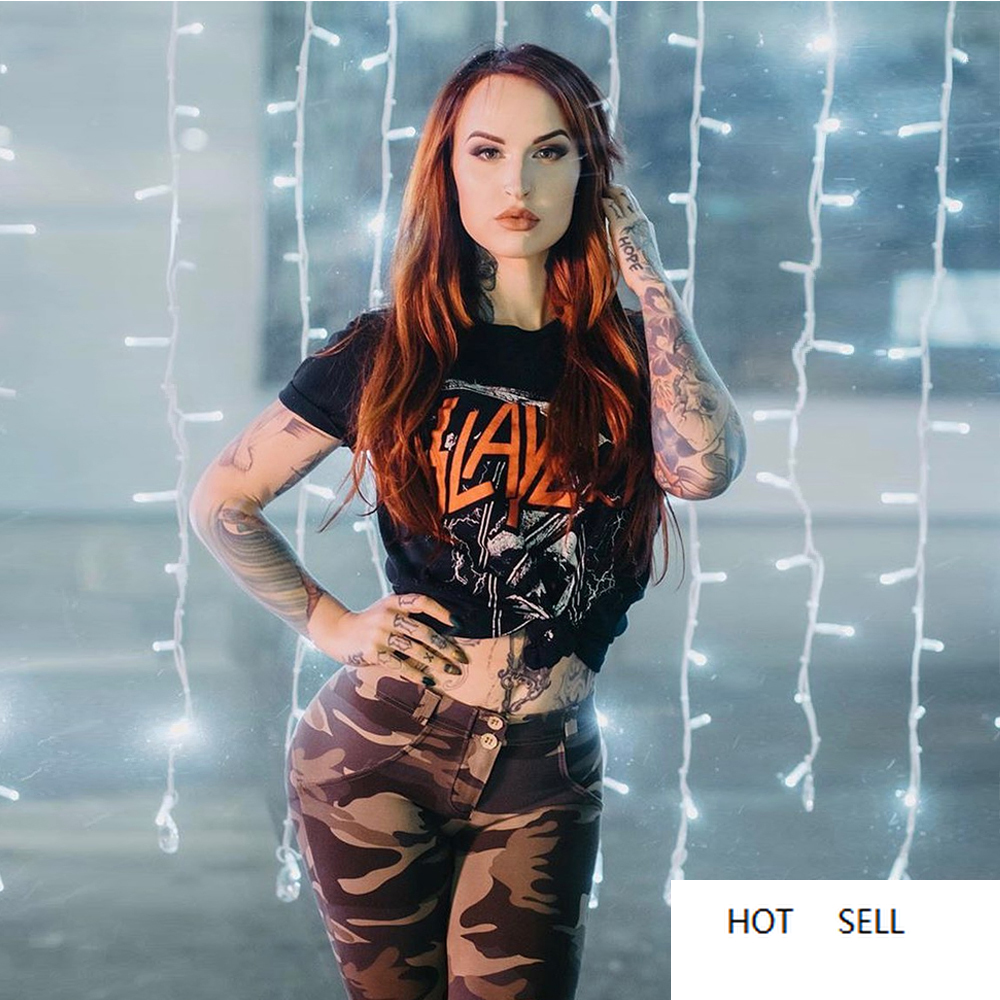 

Leggings for Woman Sexy Sport Gym Camo Seamless Booty Scrunch Yoga Sportswear, Mid waist