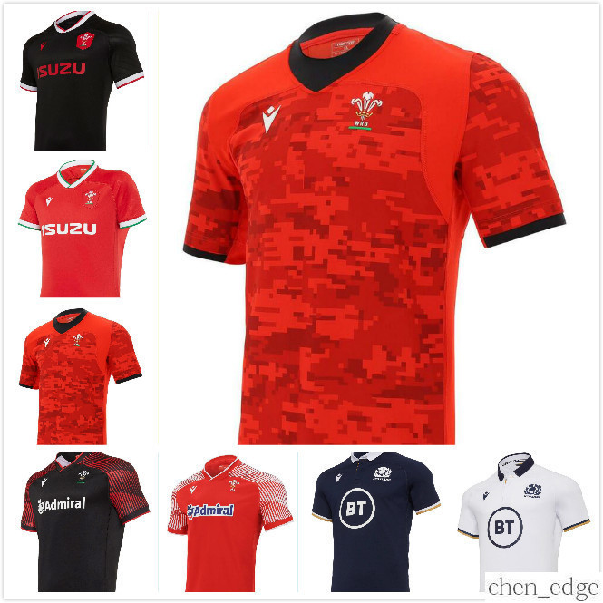 

2021 Wales Scotland rugby jersey 20 21 home away Welsh Scottish Shirt Maillot Camiseta Maglia Size S-5XL, Black;gray