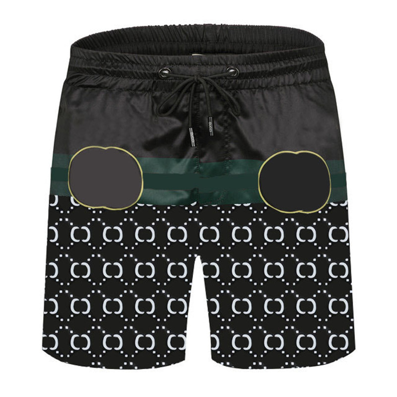 

Trendy Letter Designer Beach Pants Stripe Pattern Swimwear Men Drawstring Elastic Breathable Sports Swim Trucks Pants