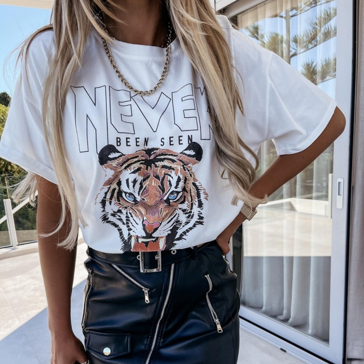

680.Women' T-Shirt casual summer fashion print short sleeve T-shirt, Dark grey