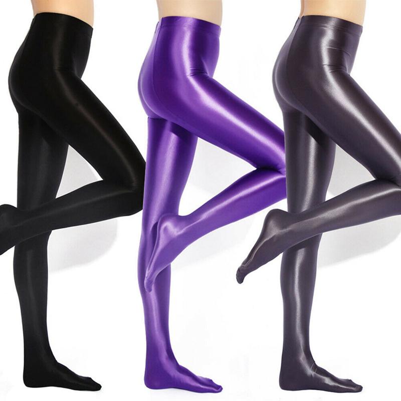

Women's Pants & Capris Plus Size Shiny Wet Look Pantyhose Satin Glossy Opaque Tights Stockings, Purple