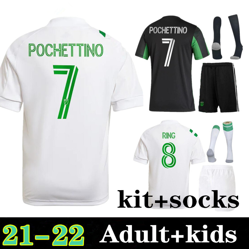 

2021 2022 Austin FC soccer jerseys men adult kit + socks Inaugural MLS 21 22 DARIO CONCA KLEBER XAVIER BAEZ Customize Football Shirts kids kit, Image