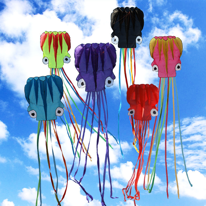 

550cm Octopus Single Line Stunt Software Power 3D Kite With Flying Tools Inflatable And Easy To Fly Order Mix Color WholeSale