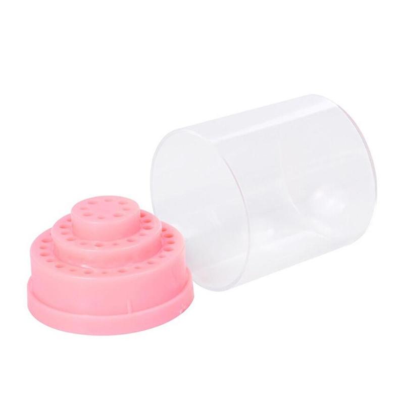 

Nail Art Kits 48 Holes Drill Bits Empty Storage Box Holder Stand Display Container Manicure Accessories Acrylic Cover Tools