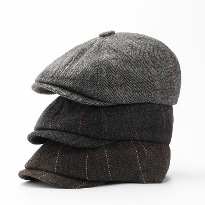

Berets Men's Women Casual Sboy Hat Retro Beret Wild Hats Unisex Octagonal Cap, Dark grey