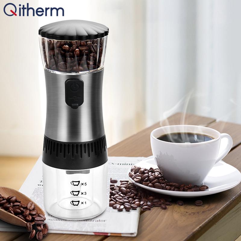 

Electric Coffee Grinders USB Grinder Rechargeable Adjustable Professional Bean Mill Machine For Nuts Beans Spices Grains Pepper